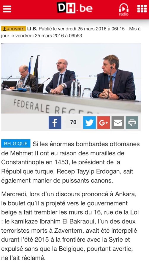 Belçika basını Erdoğan'ı Fatih Sultan Mehmet'e benzetti! - Resim: 1