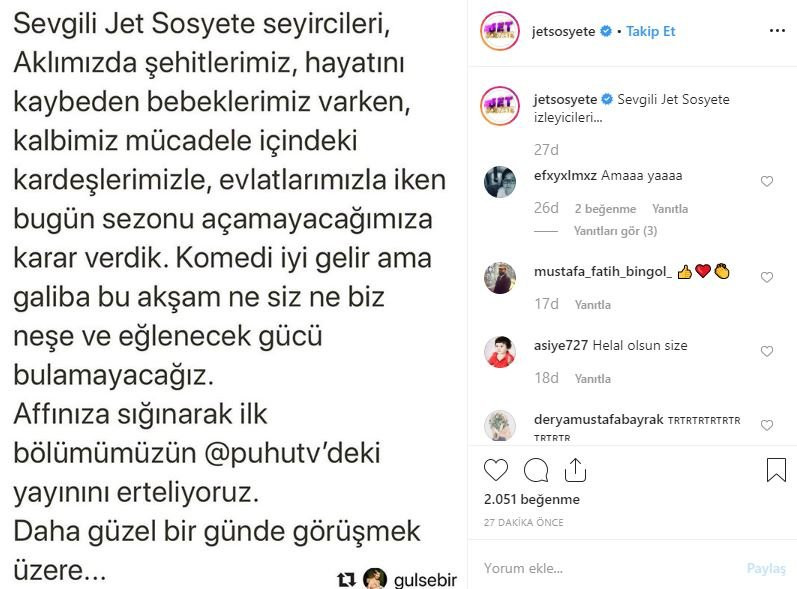 Gülse Birsel açıkladı: Jet Sosyete 3. sezon ertelendi - Resim: 1
