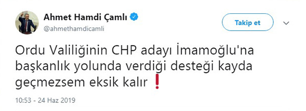 AKP’den Ordu Valisi'ne şok tepki! İmamoğlu’nun yolunu açtı.. - Resim: 1