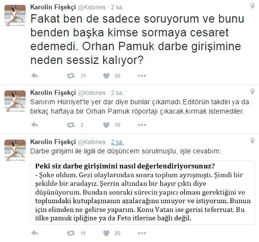 Karolin Fişekçi: Orhan Pamuk darbe girişimine neden sessiz kalıyor? - Resim: 2