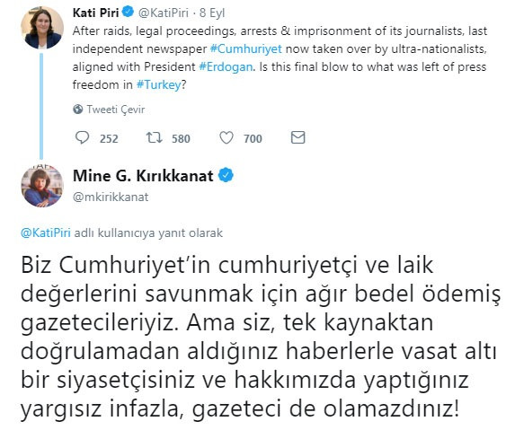 Kati Piri'nin Cumhuriyet mesajına Mine Kırıkkanat'tan sert yanıt - Resim: 1