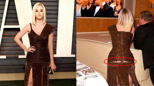 Katy Perry'den olay frikik! Elbise yırtıldı, kalça göründü - Resim: 1