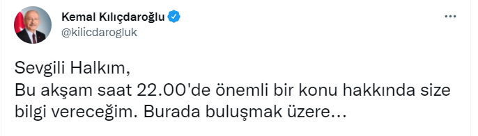 CHP Lideri Kemal Kılıçdaroğlu Saat 22'de Ne Açıklayacak? - Resim: 1
