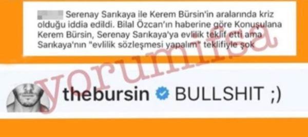 Kerem Bürsin ve Serenay Sarıkaya arasında evlilik sözleşmesi krizi mi çıktı - Resim: 1
