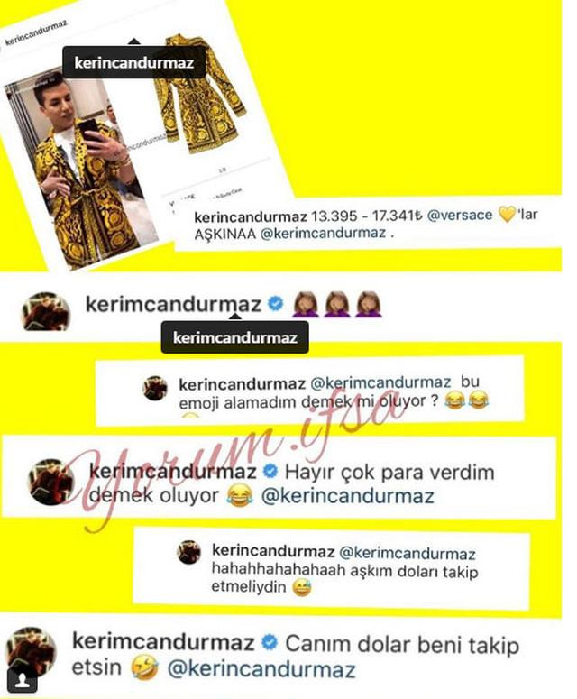 Kerimcan Durmaz'dan olay paylaşım: Dolar beni takip etsin! - Resim: 1
