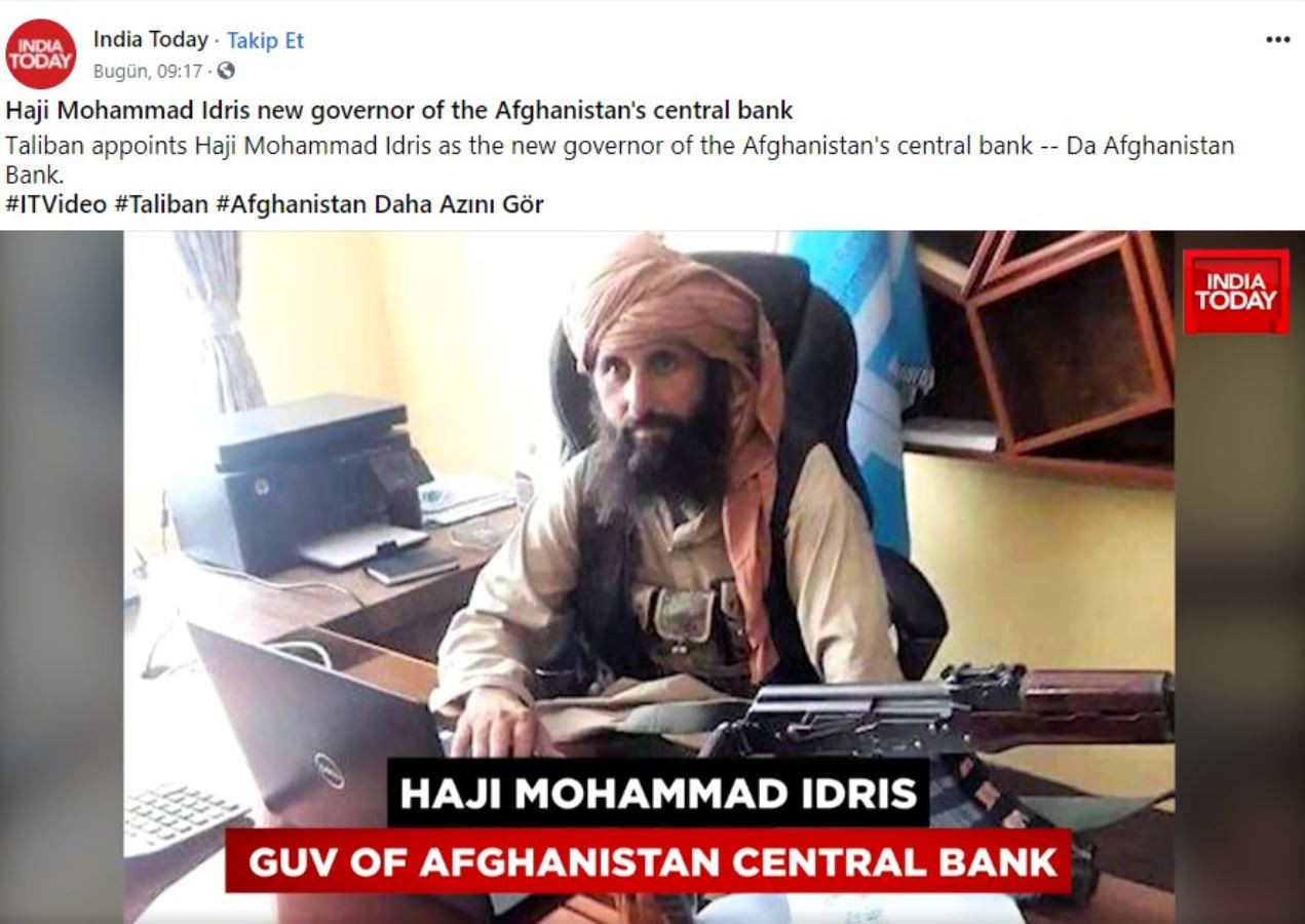 Taliban'ın Atadığı Afganistan Merkez Bankası Başkanından Silahlı Poz: Sizce Faizi Sıfırlar mı? - Resim: 1