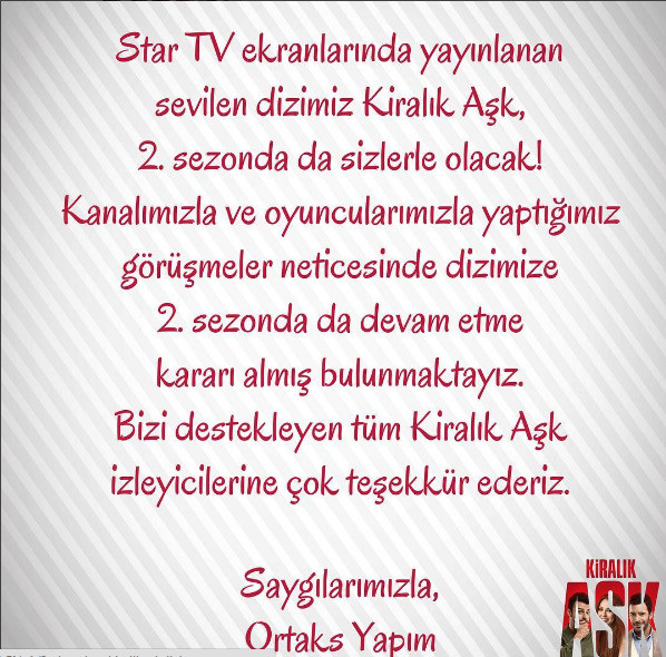 Kiralık Aşk 49. bölüm fragmanı, yapım şirketinden flaş açıklama! - Resim: 1