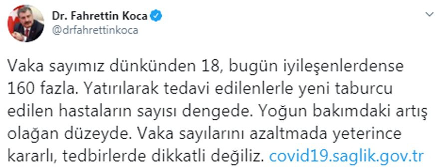 Türkiye’de bugün koronadan 18 kişi öldü: 29 Haziran 2020 koronavirüs tablosu - Resim: 1