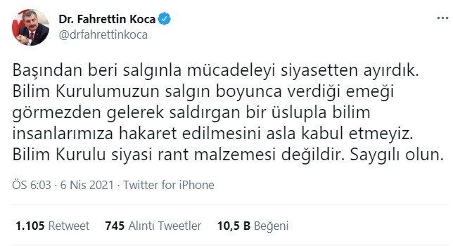 Sağlık Bakanı Koca'dan Kılıçdaroğlu'na Sert Tepki: Saygılı Olun - Resim: 1