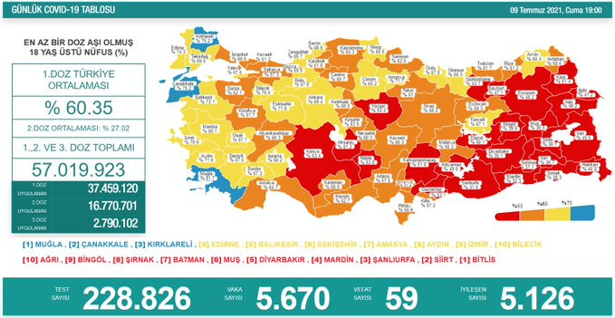 Türkiye'de Koronavirüs: 59 Kişi Hayatını Kaybetti - Resim: 1