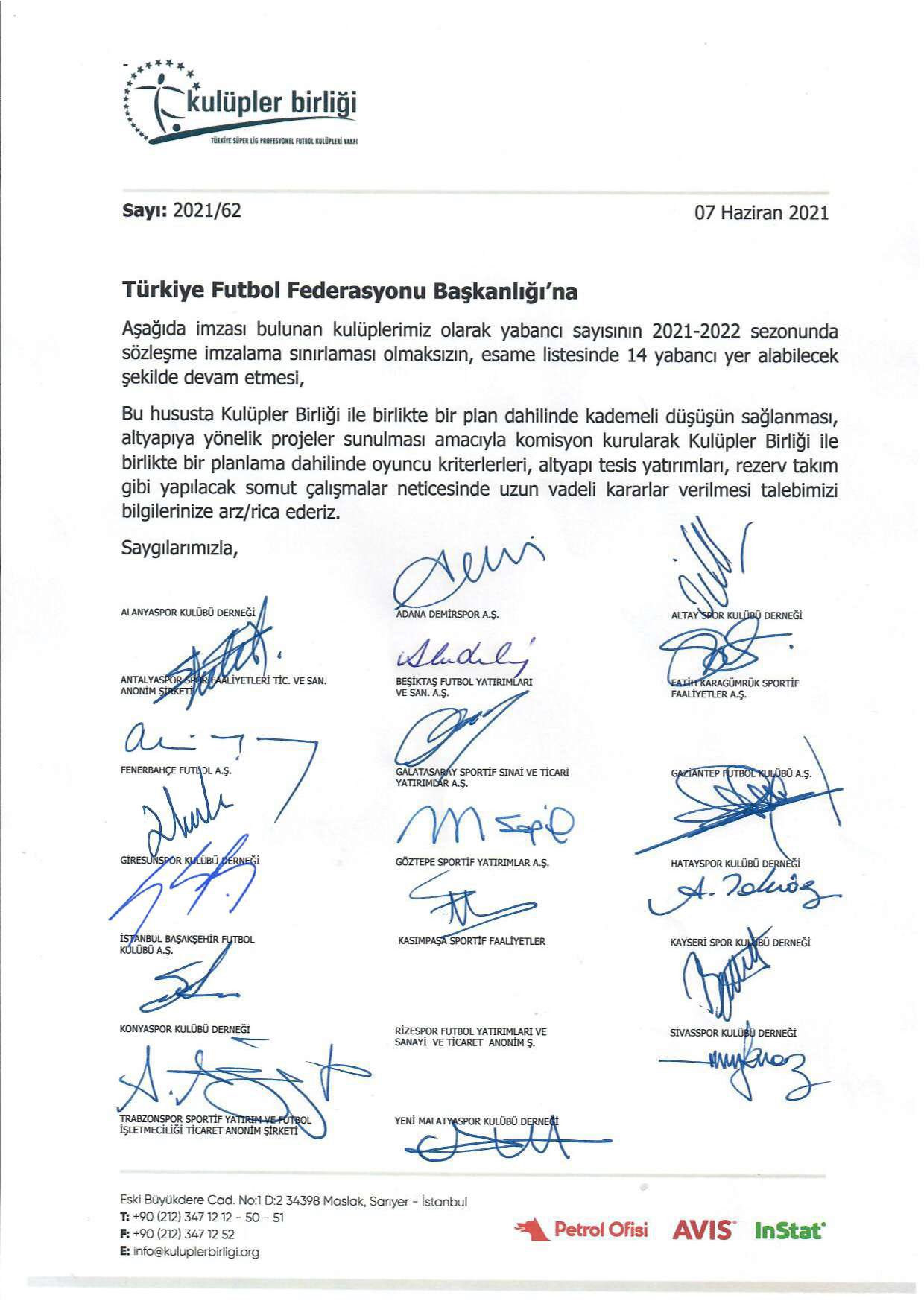 Kulüpler Birliği'nden Yabancı Kuralı İçin TFF'ye Yazı - Resim: 1