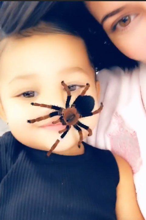 Kylie Jenner da çocuğunun yüzünde örümcek gezdirdi - Resim: 2