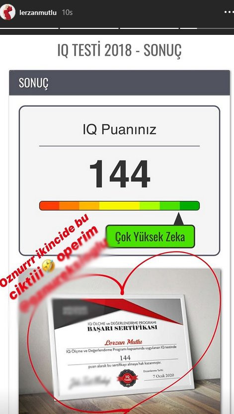 Lerzan Mutlu IQ testinin sonucunu paylaştı: Çok yüksek zeka - Resim: 2