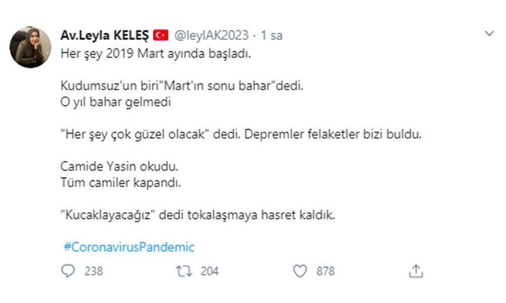 AKP’li meclis üyesi koronavirüs salgınını İmamoğlu’na bağladı - Resim: 1