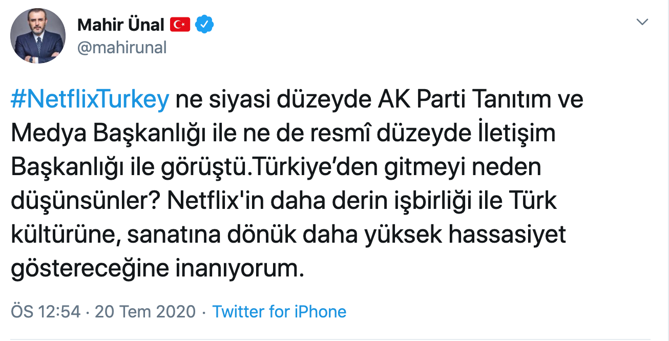 AK Parti'den Netflix açıklaması: Resmi düzeyde bir görüşme olmadı - Resim: 1