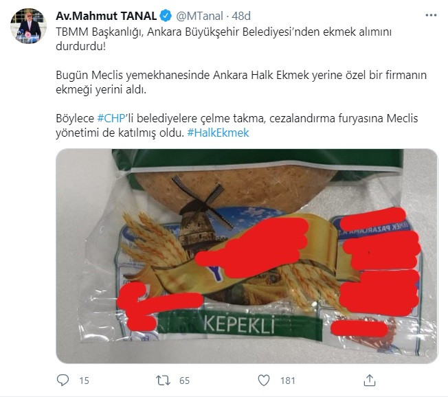 TBMM Lokantası Artık Ekmeği Ankara Halk Ekmek'ten Almayacak - Resim: 1