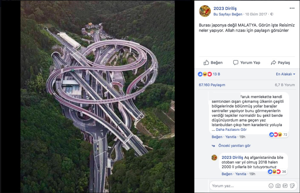 Japonya'daki otoyolu Malatya'daki otoyol diye paylaştılar - Resim: 1