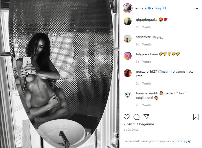 Emily Ratajkowski: Karantinada evde çıplak gezmiyoruz - Resim: 1