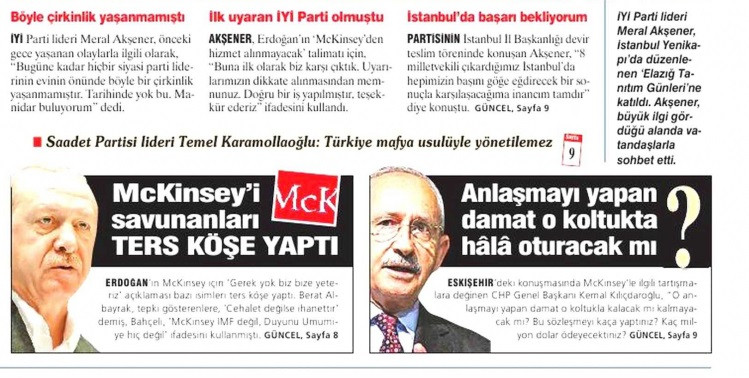 Erdoğan'ın McKinsey çıkışını gazeteler nasıl gördü? - Resim: 7