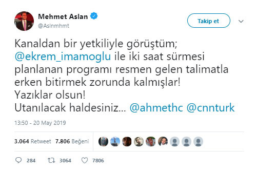 CNN Türk ve Ahmet Hakan Ekrem İmamoğlu ile canlı yayını niye erken bitirdi? - Resim: 1