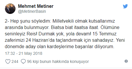 AKP listesinde yer almayan Mehmet Metiner'den ilk açıklama - Resim: 2