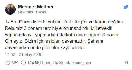 AKP listesinde yer almayan Mehmet Metiner'den ilk açıklama - Resim: 1