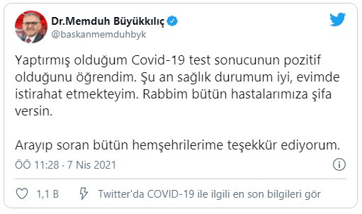 Lebabeb AKP Kongresine Katılıp Vatandaşa Tedbir Mesajı Yollayan Başkan Pozitif Çıktı - Resim: 1