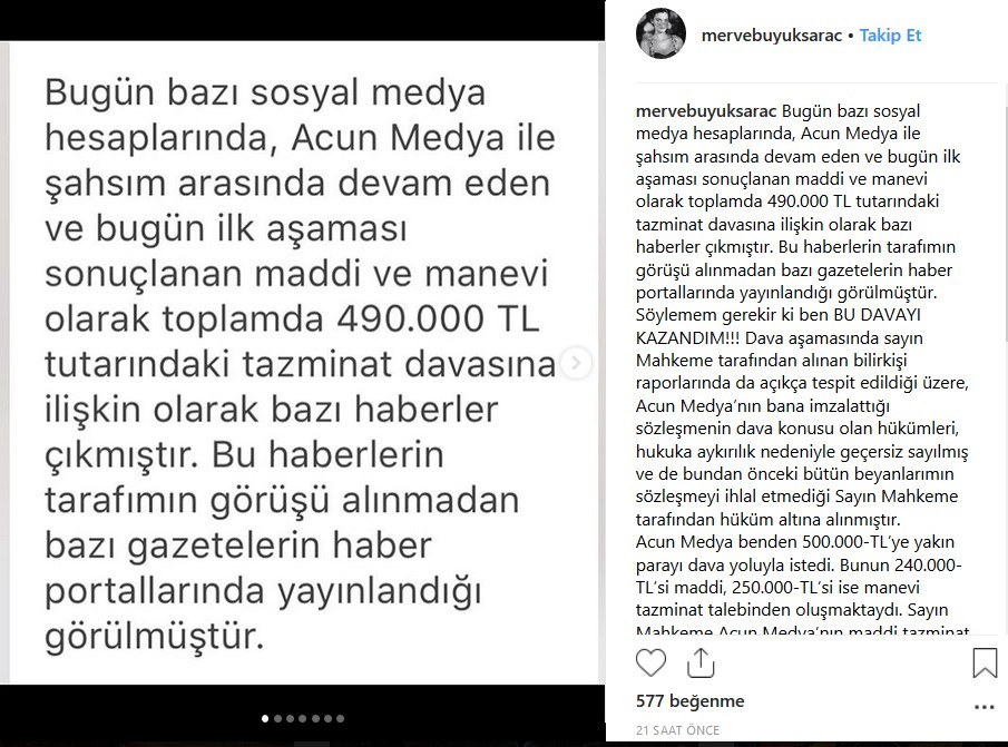 Merve Büyüksaraç: Acun'a karşı davayı kazandım - Resim: 3