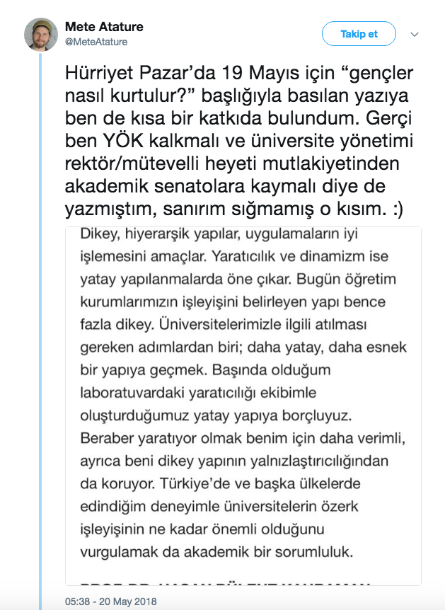 Hürriyet Profesörün YÖK kalkmalı cevabını sansürledi - Resim: 1