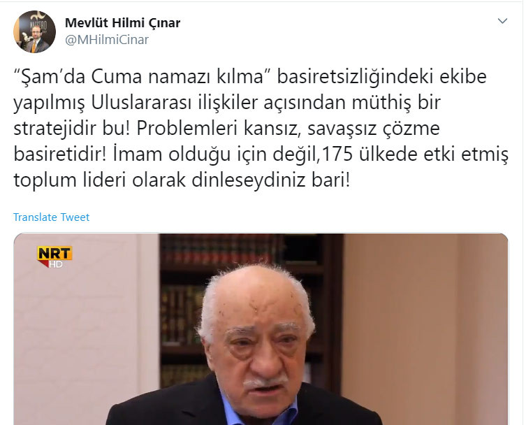 FETÖ lideri Gülen: Hem Bülent Arınç'a hem Ahmet Davutoğlu'na dedim ki... - Resim: 1