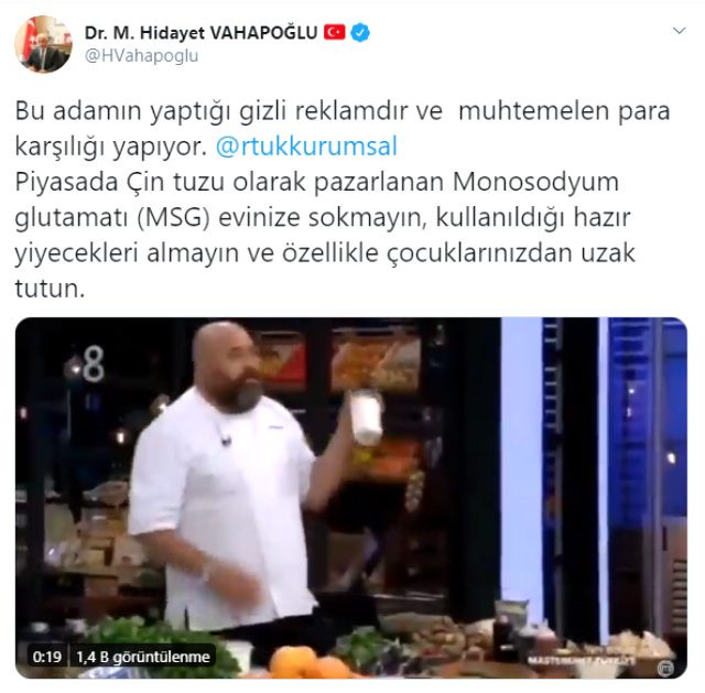 MHP'den MasterChef Somer Sivrioğlu'na Çin tuzu tepkisi - Resim: 3
