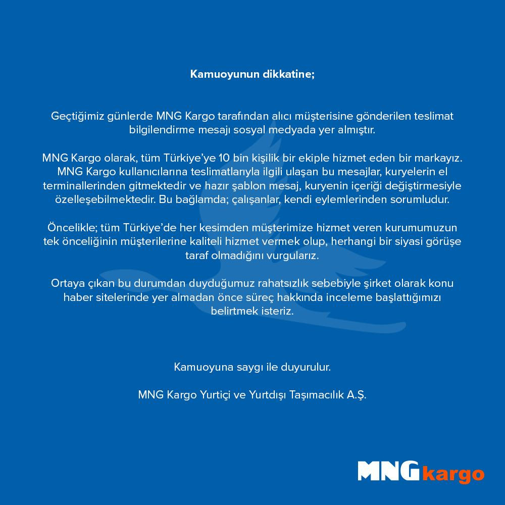 MNG Kargo'dan HDP PKK açıklaması - Resim: 1