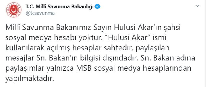 MSB’den sahte Hulusi Akar uyarısı - Resim: 1