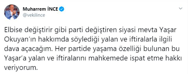 Muharrem İnce o CHP'liye dava açıyor: Siyasi mevta.. - Resim: 1