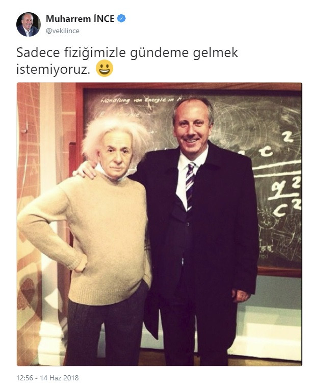 Muharrem İnce'den olay paylaşım: Sadece fiziğimizle gündeme gelmek istemiyoruz - Resim: 1