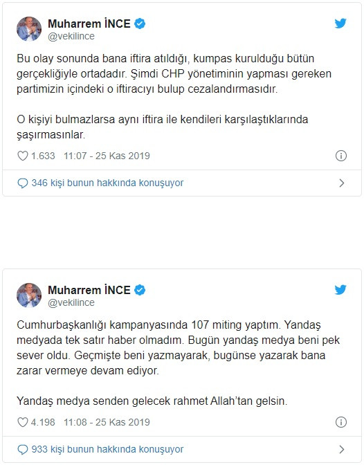 İnce’den yandaş medyaya: Sizden gelecek rahmet.. - Resim: 1