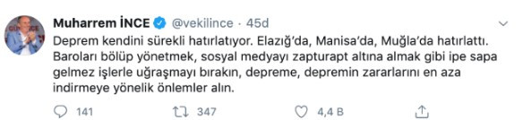 Muharrem İnce'den hükümete: İpe sapa gelmez işlerle uğraşmayı bırakın - Resim: 1