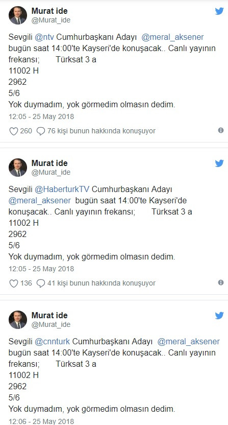 Akşener'in danışmanı Murat İde frekans paylaştı, TV kanallarına tepki gösterdi - Resim: 1