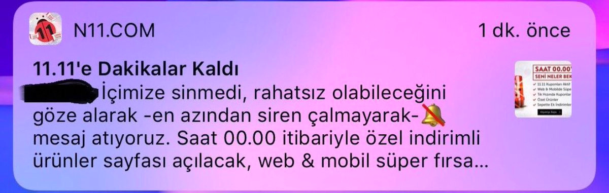 Alışveriş sitesi n11'in o mesajına tepki yağdı - Resim: 1
