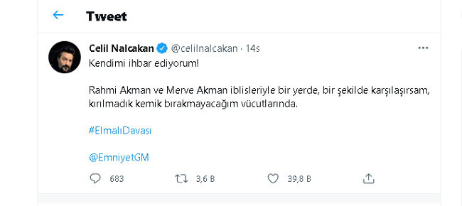 Celil Nalçakan'dan Elmalı Davasına Çok Sert Tepki: Kendisini İhbar Etti - Resim: 1