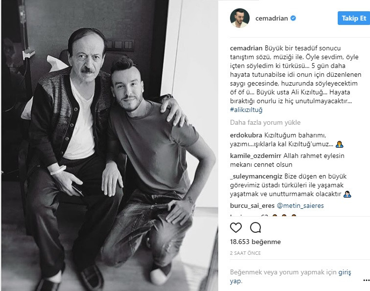 Cem Adrian'dan duygusal Ali Kızıltuğ paylaşımı: 5 gün dayansaydın... - Resim: 1