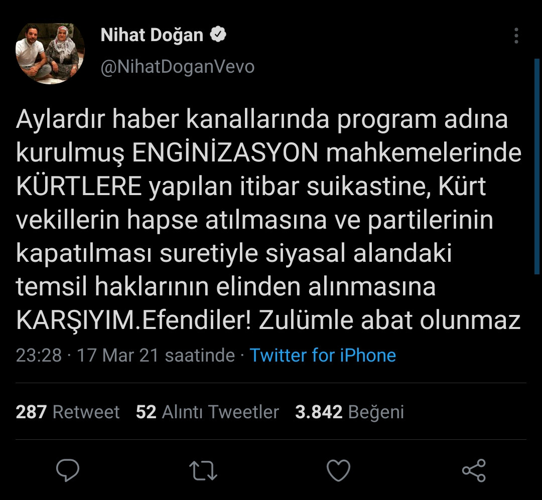 Türkücü Nihat Doğan'dan HDP kapatma Davası İçin Sert Sözler - Resim: 2