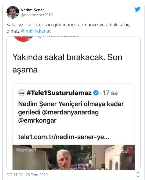 Nedim Şener'den Mine Kırıkkanat'a: Sizin gibi inançsız, imansız... - Resim: 2