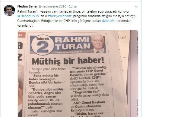 Nedim Şener'den Rahmi Turan'a sert tepki: Yaptığı operasyondur - Resim: 1