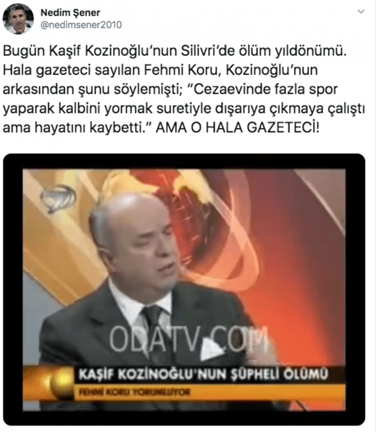 Nedim Şener Fehmi Koru'nun o sözlerini hatırlattı! Ama o hala gazeteci - Resim: 1