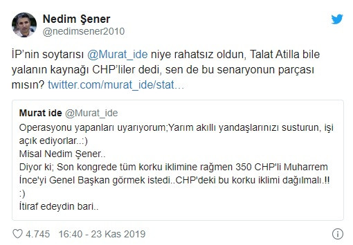 İyi Partili Yasin Öztürk'ten Nedim Şener'e iğrenç sözler - Resim: 1