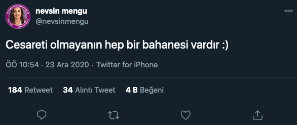 Nevşin Mengü'den Olay paylaşım: Cesareti olmayanın.. - Resim: 1