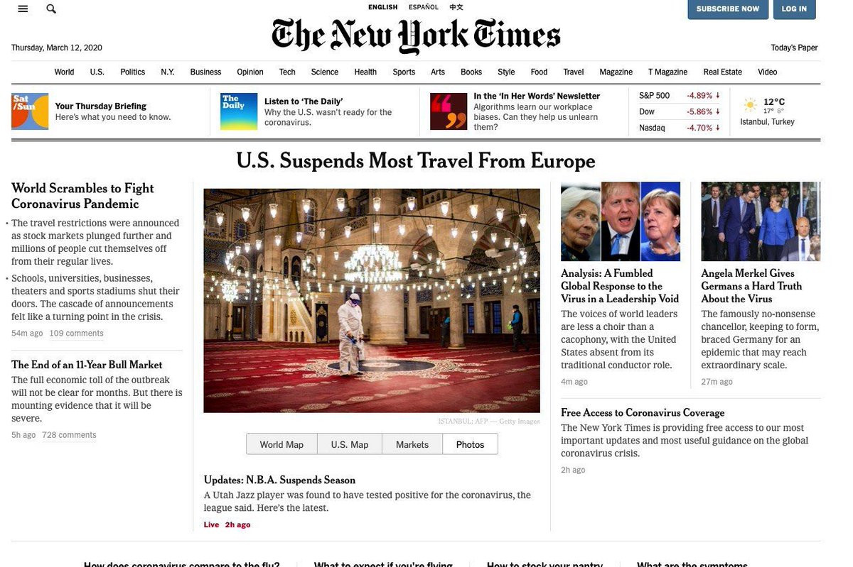 New York Times açıkladı: Avrupa'dan ABD'ye seyahat yasağı görselinde neden İstanbul vardı? - Resim: 1