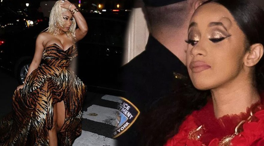 Partide karşılaşan Nicki Minaj ile Cardi B birbirine girdi! - Resim: 1