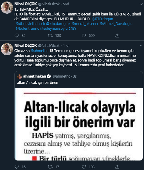 Nihal Olçok Erdoğan'ı etiketleyerek paylaştı: FETÖ ile flört et, hamile kal... - Resim: 1